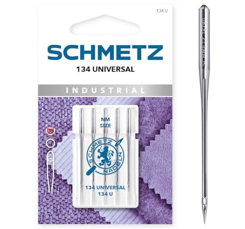 SCHMETZ | 5 Nähmaschinennadeln | 134 Universal | 134 U | Nadeldicke 100/16 | Mit 2 mm Rundkolben für Schnellnäher mit Nadelsystem 134, 134R, DPx5, 135X5 oder SY 1955 SCHMETZ | 5 Nähmaschinennadeln | 134 Universal | 134 U | Nadeldicke 100/16 | Mit 2 mm Rundkolben für Schnellnäher mit Nadelsystem 134, 134R, DPx5, 135X5 oder SY 1955 von SCHMETZ