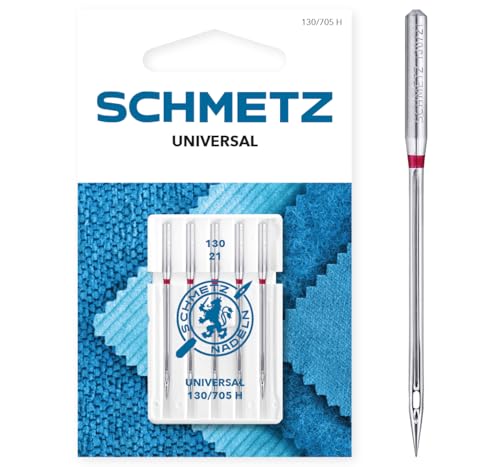 SCHMETZ | 5 Nähmaschinennadeln | Universal | 130/705 H | Nadeldicke 130/21 | auf jeder gängigen Haushaltsnähmaschine einsetzbar SCHMETZ | 5 Nähmaschinennadeln | Universal | 130/705 H | Nadeldicke 130/21 | auf jeder gängigen Haushaltsnähmaschine einsetzbar von SCHMETZ