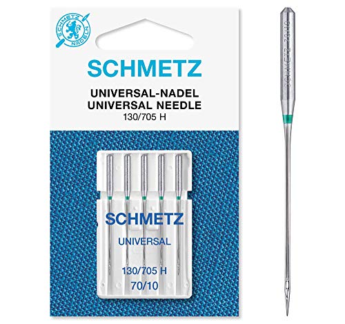 Schmetz 130-705-05-070 Nähmaschinen-Nadeln, Metal, Silber, NM 70/10, 5 Count von SCHMETZ