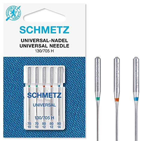 SCHMETZ | 5 Nähmaschinennadeln | Universal | 130/705 H | Nadeldicke 70/10-90/14 | auf jeder gängigen Haushaltsnähmaschine einsetzbar von SCHMETZ