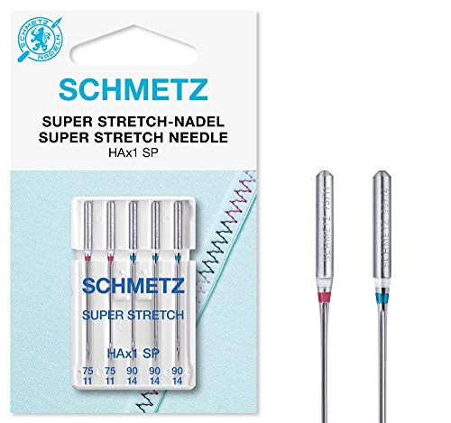 SCHMETZ Super Stretch Sortiment HA x 1 SP Nähmaschinen Nadeln St. 75 und 90 von SCHMETZ