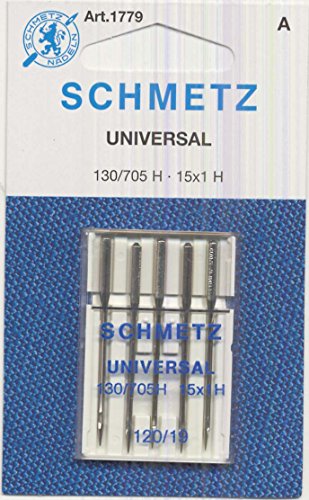 SCHMETZ Universal-Maschinennadelstärke 19/120, Größe 120/19, 5 Stück SCHMETZ Universal-Maschinennadelstärke 19/120, Größe 120/19, 5 Stück von SCHMETZ