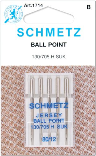 Schmetz 1714C Kugelspitze Jersey-Nadeln, Größe 80/12, 5 Stück Schmetz 1714C Kugelspitze Jersey-Nadeln, Größe 80/12, 5 Stück von SCHMETZ
