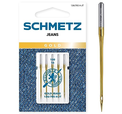 Schmetz Jeans/Denim Gold Machine Needles-Size 100/16 5/Pkg von SCHMETZ