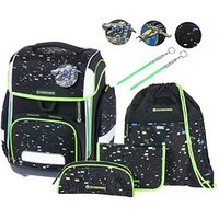 SCHNEIDERS Schulranzen-Set Ergolite Galaxy Kunstfaser schwarz/gelb von SCHNEIDERS