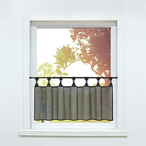 SCHOAL Scheibengardine Voile Bistrogardinen mit Schlaufen Küche Gardinen Transparent Stores Vorhänge Kurzgardine Uni Grau #1 1 Stück HxB 30x120cm SCHOAL Scheibengardine Voile Bistrogardinen mit Schlaufen Küche Gardinen Transparent Stores Vorhänge Kurzgardine Uni Grau #1 1 Stück HxB 30x120cm von SCHOAL