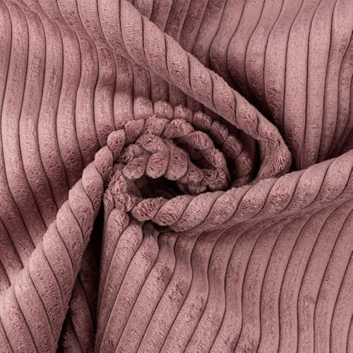 SCHÖNER LEBEN. Cord Polsterstoff Möbelstoff Cord Baby Rib Mauve 1,45m von SCHÖNER LEBEN.