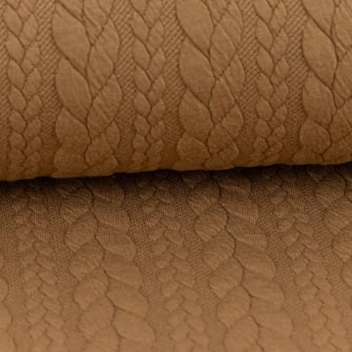 SCHÖNER LEBEN. Bekleidungsstoff Cably Zopfmuster Strickstoff einfarbig Camel 1,5m br SCHÖNER LEBEN. Bekleidungsstoff Cably Zopfmuster Strickstoff einfarbig Camel 1,5m br von SCHÖNER LEBEN.