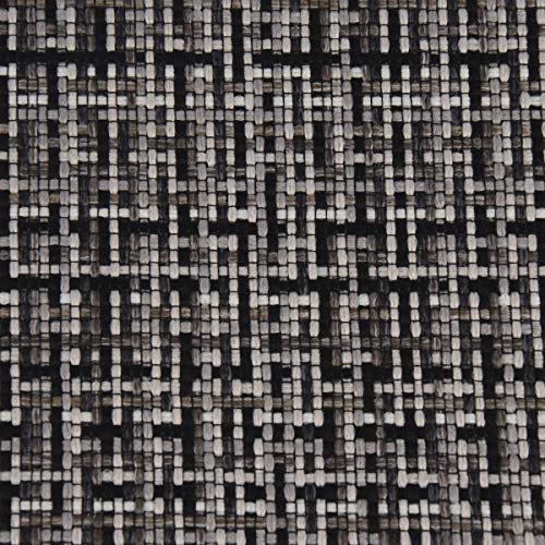 SCHÖNER LEBEN. Bezugsstoff Möbelstoff Polsterstoff Mosaico grau schwarz 140cm breit von SCHÖNER LEBEN.