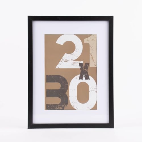 SCHÖNER LEBEN. Bilderrahmen mit Passepartout Holz einfarbig schwarz 32,5x42,5x2,5cm SCHÖNER LEBEN. Bilderrahmen mit Passepartout Holz einfarbig schwarz 32,5x42,5x2,5cm von SCHÖNER LEBEN.