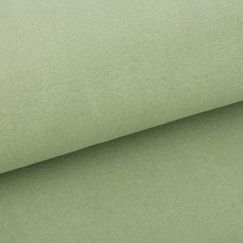 SCHÖNER LEBEN. Bündchenstoff Schlauchware Organic Bio fein Pistazie grün 35cm breit von SCHÖNER LEBEN.