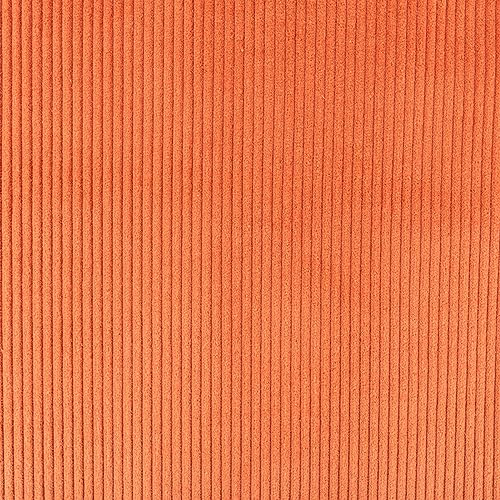 SCHÖNER LEBEN. Cord Stoff BW Bekleidungs Dekostoff 4,5W grob Uni terrakotta 1,4m von SCHÖNER LEBEN.