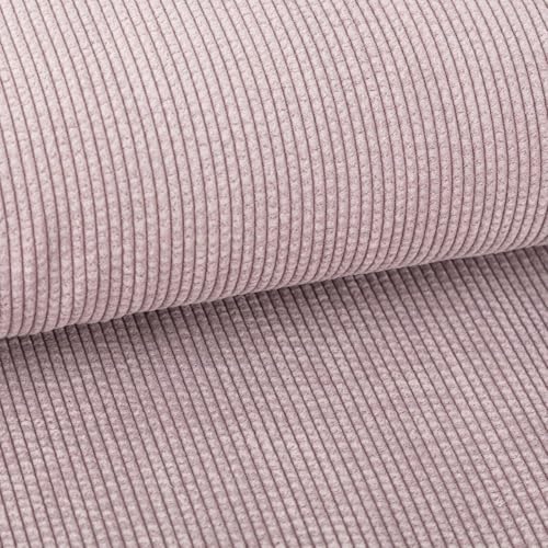 SCHÖNER LEBEN. Cord Stoff Bubble Bekleidungsstoff Dekostoff lila 1,45m von SCHÖNER LEBEN.