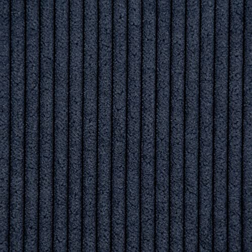 SCHÖNER LEBEN. Cordstoff Cord Meterware einfarbig dunkelblau 1,50m Breite von SCHÖNER LEBEN.