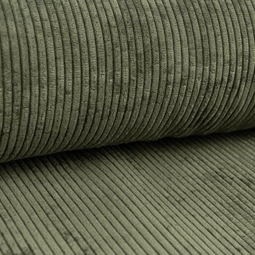 SCHÖNER LEBEN. Cordstoff Cord Meterware einfarbig khakigrün 1,50m Breite SCHÖNER LEBEN. Cordstoff Cord Meterware einfarbig khakigrün 1,50m Breite von SCHÖNER LEBEN.