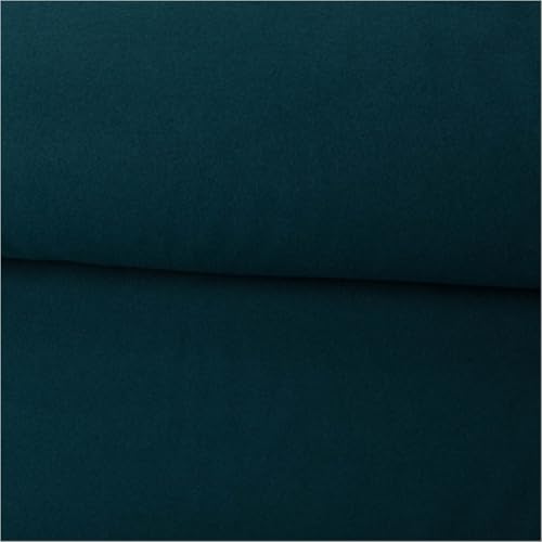 SCHÖNER LEBEN. Mantelstoff Softcoat Uni Petrol 1,50m Breite von SCHÖNER LEBEN.