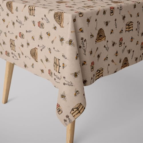 SCHÖNER LEBEN. Tischdecke Bee Honey Buzzing Honig Bienen Korb Natur ge, Größe:130x160cm SCHÖNER LEBEN. Tischdecke Bee Honey Buzzing Honig Bienen Korb Natur ge, Größe:130x160cm von SCHÖNER LEBEN.