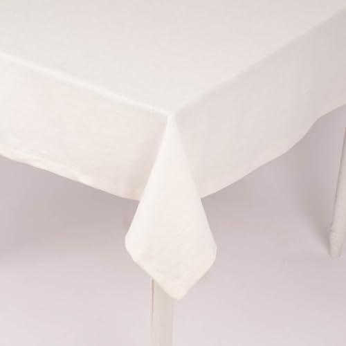 SCHÖNER LEBEN. Tischdecke Bio Ramie Leinenoptik Uni cremeweiß, Größe:130x130cm SCHÖNER LEBEN. Tischdecke Bio Ramie Leinenoptik Uni cremeweiß, Größe:130x130cm von SCHÖNER LEBEN.