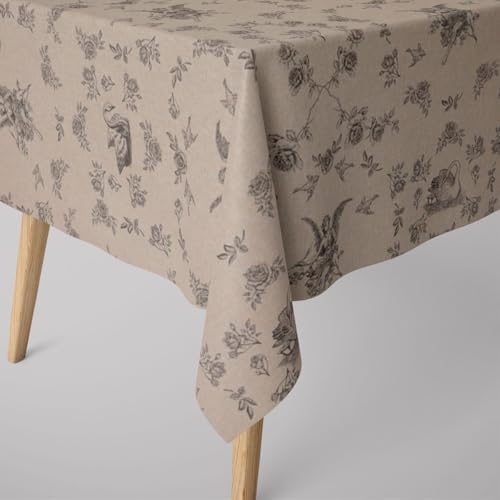 SCHÖNER LEBEN. Tischdecke Engel Rosen Vogel Natur schwarz div. Größen, Größe:110x110cm SCHÖNER LEBEN. Tischdecke Engel Rosen Vogel Natur schwarz div. Größen, Größe:110x110cm von SCHÖNER LEBEN.