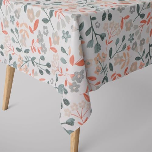 SCHÖNER LEBEN. Tischdecke Panama Betty Melba Blumen grün orange, Größe:130x200cm SCHÖNER LEBEN. Tischdecke Panama Betty Melba Blumen grün orange, Größe:130x200cm von SCHÖNER LEBEN.