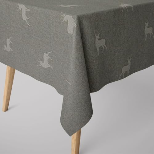 SCHÖNER LEBEN. Tischdecke helle Hirsche beige braun türkis, Größe:130x240cm SCHÖNER LEBEN. Tischdecke helle Hirsche beige braun türkis, Größe:130x240cm von SCHÖNER LEBEN.