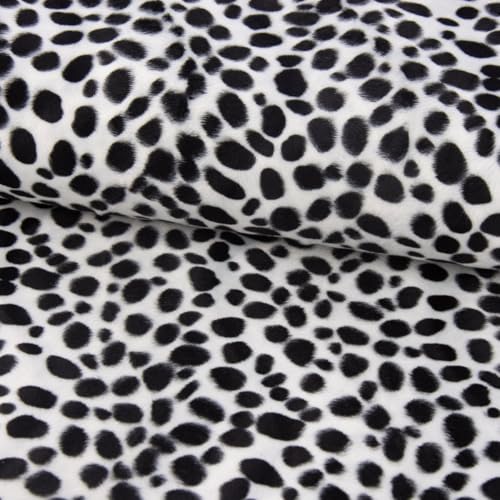 SCHÖNER LEBEN. Velours Fellimitat Kunstfell Dalmatiner weiß schwarz 1,5m Breite SCHÖNER LEBEN. Velours Fellimitat Kunstfell Dalmatiner weiß schwarz 1,5m Breite von SCHÖNER LEBEN.