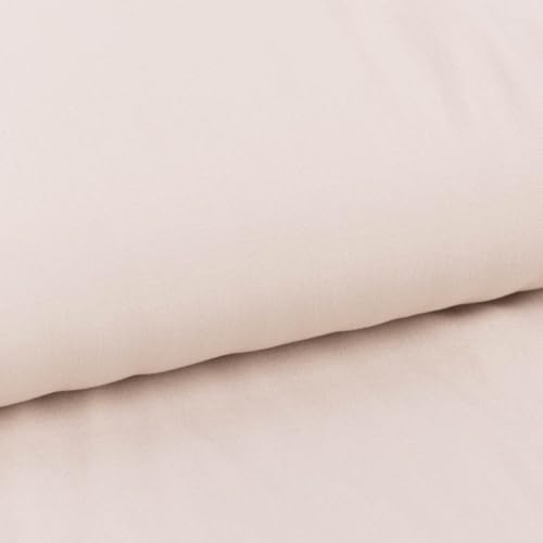SCHÖNER LEBEN. Viskose Stoff Radiance Meterware Bekleidung Uni beige 1,40m Breite von SCHÖNER LEBEN.