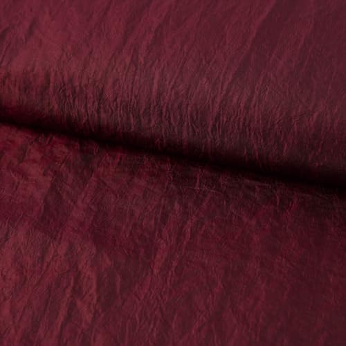 Taftstoff Crushed Bekleidungsstoff einfarbig bordeaux-rot 1,40m Breite Taftstoff Crushed Bekleidungsstoff einfarbig bordeaux-rot 1,40m Breite von SCHÖNER LEBEN.