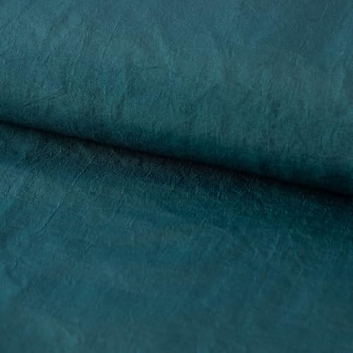 Taftstoff Crushed Bekleidungsstoff einfarbig petrol 1,40m Breite Taftstoff Crushed Bekleidungsstoff einfarbig petrol 1,40m Breite von SCHÖNER LEBEN.