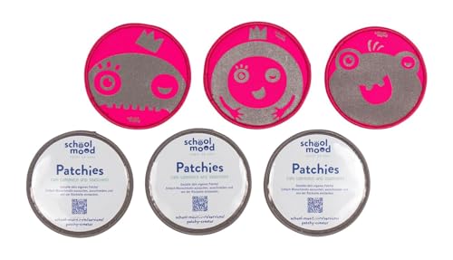 School-Mood 6er Patchy-Set Pink Monsters von SCHOOL-MOOD
