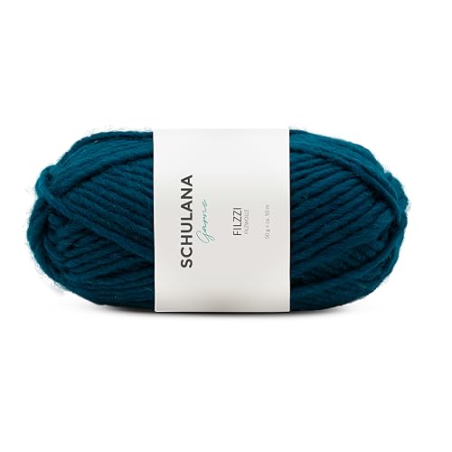 SCHULANA Filzzi, 100% Schurwolle, zum Stricken und Häkeln, ideal zum filzen, 50g ca 50m, Petrol 019 SCHULANA Filzzi, 100% Schurwolle, zum Stricken und Häkeln, ideal zum filzen, 50g ca 50m, Petrol 019 von SCHULANA