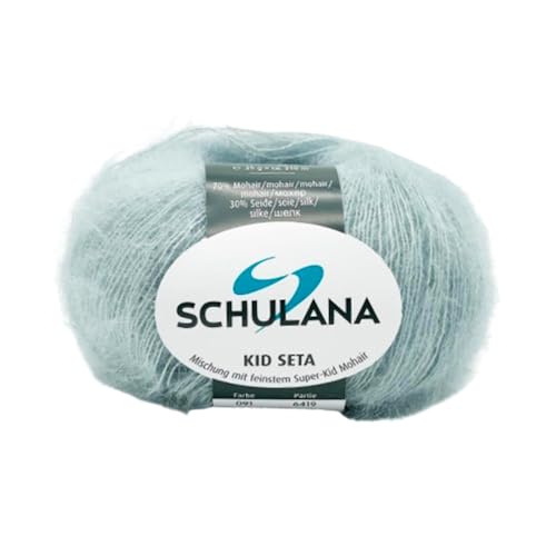 SCHULANA Kid-Seta, 70% Mohair (Super-Kid), 30% Seide, zum Stricken und Häkeln, 25g ca 210m, Mint 091 von SCHULANA