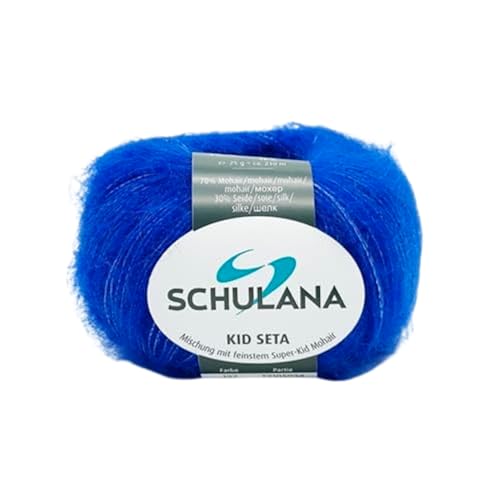 SCHULANA Kid-Seta, 70% Mohair (Super-Kid), 30% Seide, zum Stricken und Häkeln, 25g ca 210m, Saphir 127 von SCHULANA