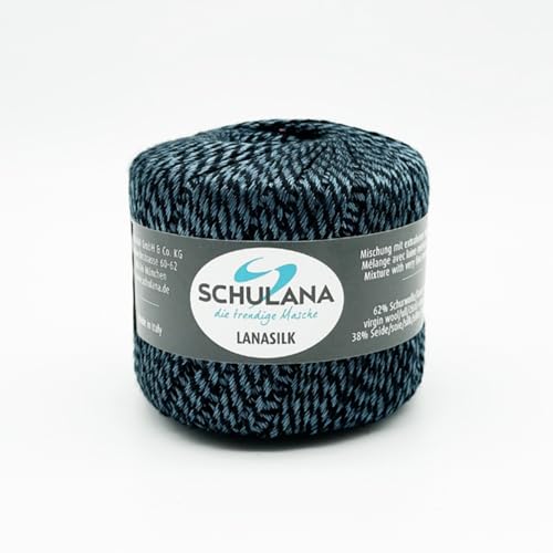 SCHULANA Lanasilk, 62% Schurwolle, 38% Seide, zum Stricken und Häkeln, 25g ca 85m, Petrol 050 SCHULANA Lanasilk, 62% Schurwolle, 38% Seide, zum Stricken und Häkeln, 25g ca 85m, Petrol 050 von SCHULANA