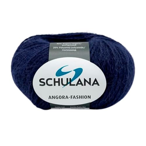 SCHULANA Wolle, Material: 80% Angora, 20% Polyamid, Marine, 25 g = ca. 112 m von SCHULANA