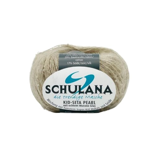 Super Kid Mohair Wolle zum Stricken und Häkeln I 40% Mohair, 23% Beige, 20% Baumwolle & 17% Seide I 25g/ca. 118m Silbergrau I Kid Seta Pearl Garn für Sommerjäckchen und leichte Tops Super Kid Mohair Wolle zum Stricken und Häkeln I 40% Mohair, 23% Beige, 20% Baumwolle & 17% Seide I 25g/ca. 118m Silbergrau I Kid Seta Pearl Garn für Sommerjäckchen und leichte Tops von SCHULANA