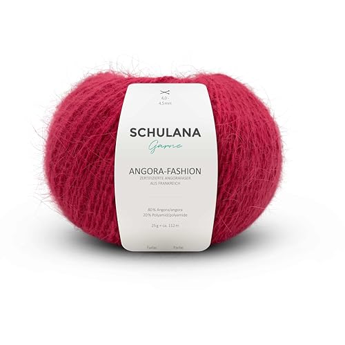 Superfeine Angora Wolle zum Stricken und Häkeln I 80% Angora & 20% Polyamid I 25g / ca. 112m Pink I Angora-Fashion Garn für Schal, Mütze, Handschuhe, Pullover und Tücher Superfeine Angora Wolle zum Stricken und Häkeln I 80% Angora & 20% Polyamid I 25g / ca. 112m Pink I Angora-Fashion Garn für Schal, Mütze, Handschuhe, Pullover und Tücher von SCHULANA
