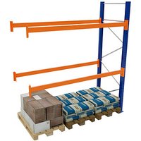 SCHULTE Anbau-Schwerlastregal 46828-N orange, blau, silber 278,6 x 110,0 x 400,0 cm von SCHULTE