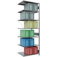 SCHULTE Anbau-Schwerlastregal MULTIplus 150 12587 silber 100,0 x 80,0 x 300,0 cm von SCHULTE
