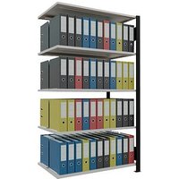 SCHULTE Anbau-Schwerlastregal MULTIplus150 36040-S schwarz/lichtgrau 100,0 x 60,0 x 180,0 cm von SCHULTE