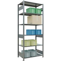 SCHULTE Schwerlastregal MULTIplus 150 12761-LR silber 100,0 x 60,0 x 250,0 cm von SCHULTE