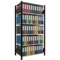 SCHULTE Schwerlastregal MULTIplus 150 36043-S schwarz/lichtgrau 100,0 x 60,0 x 200,0 cm von SCHULTE