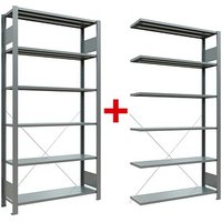SCHULTE Schwerlastregal-Set Multiplus 6 OH 17725+17728 silber 200,0 x 30,0 x 200,0 cm SCHULTE Schwerlastregal-Set Multiplus 6 OH 17725+17728 silber 200,0 x 30,0 x 200,0 cm von SCHULTE