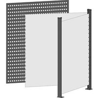SCHULTE Thekenmodul MULTIplus Eckmodul ohne Arbeitsplatte, schwarz, lichtgrau 78,0 x 80,6 x 100,7 cm von SCHULTE