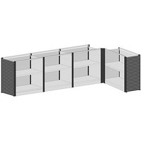SCHULTE Thekenmodul-Set MULTIplus L-Form, ohne Arbeitsplatte, lichtgrau, schwarz 384,8 x 78,0 x 100,7 cm SCHULTE Thekenmodul-Set MULTIplus L-Form, ohne Arbeitsplatte, lichtgrau, schwarz 384,8 x 78,0 x 100,7 cm von SCHULTE