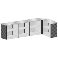 SCHULTE Thekenmodul-Set 2 L-Form, schwarz, lichtgrau 384,8 x 183,6 x 103,5 cm SCHULTE Thekenmodul-Set 2 L-Form, schwarz, lichtgrau 384,8 x 183,6 x 103,5 cm von SCHULTE