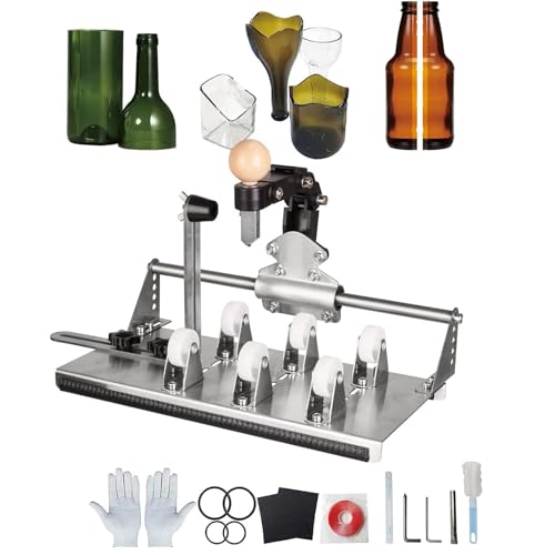 Multifunktionaler Glasflaschenschneider, mit komplettem Zubehör, verbessertes DIY-Glasschneidewerkzeug-Set für alle Formen und verschiedene Winkel, Bier, Whisky, Wein Multifunktionaler Glasflaschenschneider, mit komplettem Zubehör, verbessertes DIY-Glasschneidewerkzeug-Set für alle Formen und verschiedene Winkel, Bier, Whisky, Wein von SCHYWL
