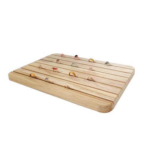 SCIKHEFT Visitenkartenhalter aus natürlichem Holz, Ohrring-Präsentationsständer für Schmuck, Einzelhandel, zum Verkauf von Ohrringen, Ring-Organizer (7 Steckplätze für Ohrring) von SCIKHEFT