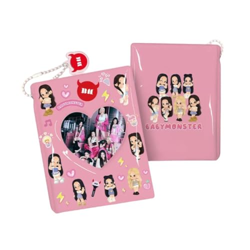 Postkartenbinder mit Schlüsselbund Album Fotokartenhalter Buch Mini Fotoalbum 40 Taschen (BABYMONSTER) von SCISSH