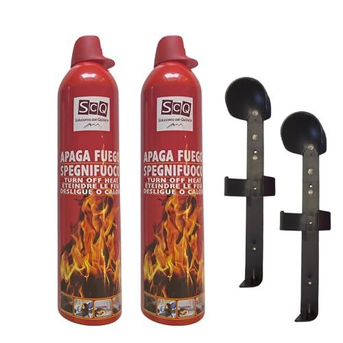 Mini-Feuerlöscher, Spray, für Zuhause, Auto, Feuerlöscher, Mini-Feuerlöscher, für Küche, Camping, Camping, Zuhause, Spray, Feuerlöscher, Überall, 2 x 500 ml, mit Halterung Mini-Feuerlöscher, Spray, für Zuhause, Auto, Feuerlöscher, Mini-Feuerlöscher, für Küche, Camping, Camping, Zuhause, Spray, Feuerlöscher, Überall, 2 x 500 ml, mit Halterung von SCQ
